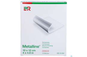 Sie sehen eine Packung Kompressen Metalline-lohmann Entkeimt 10x 12cm 10st, Produktbild: 01 Kompressen Metalline-lohmann Entkeimt 10x 12cm 10st, A-Nr.: 0191477 - 01