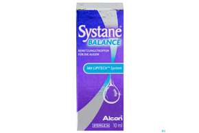 Sie sehen eine Packung Augentropfen Systane Balance Benetzungstropfen Lipitech System 10ml, Produktbild: 01 Augentropfen Systane Balance Benetzungstropfen Lipitech System 10ml, A-Nr.: 3987260 - 01