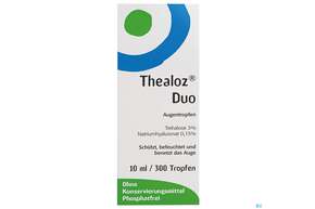 Sie sehen eine Packung Augentropfen Thealoz/duo Trehalose+hyaluronsaeure Original 10ml, Produktbild: 01 Augentropfen Thealoz/duo Trehalose+hyaluronsaeure Original 10ml, A-Nr.: 3946410 - 01