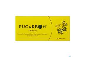 Sie sehen eine Packung Eucarbon Tabl 30st, Produktbild: 01 Eucarbon Tabl 30st, A-Nr.: 0490470 - 01