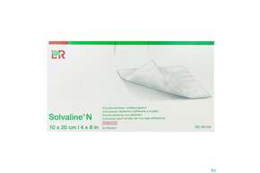 Sie sehen eine Packung Solvaline N-kompresse Steril 10x 20cm 50st, Produktbild: 01 Solvaline N-kompresse Steril 10x 20cm 50st, A-Nr.: 1519750 - 01